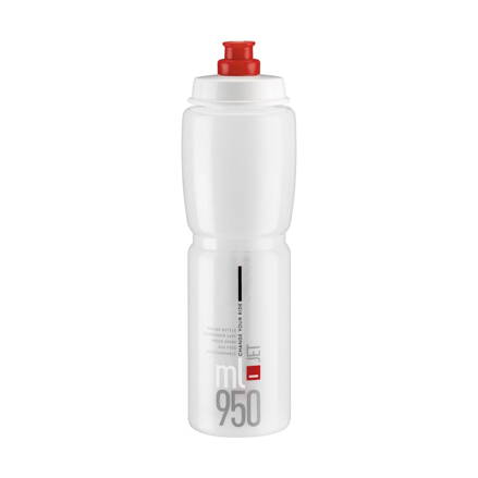 Fľaša JET 950 transparentná červené logo