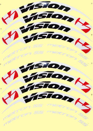 Vision nálepky na ráfiky VISION Metron 55 Tubular