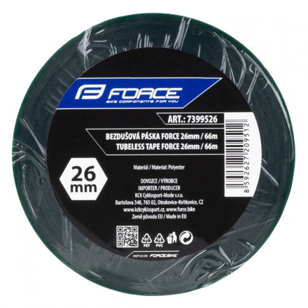 FORCE páska bezdušová Tubeless lepiaca 26mm x 66m