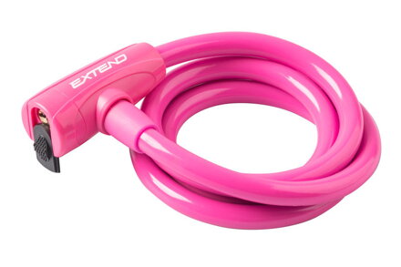 Extend zámok na bicykel COMPANION 12*1200mm, pink