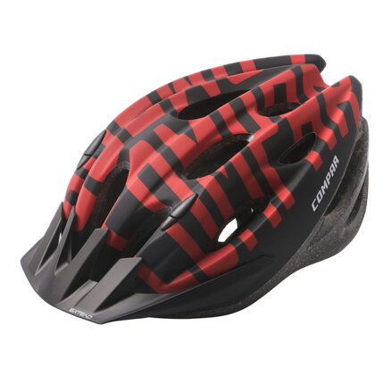 Extend prilba COMPAR Black-red M/L (58-61cm), matt