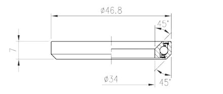 FSA ložisko hl. zloženia-TH-970E ACB 45°x45° 1-1/4 Dual S MR168-OD 46.8