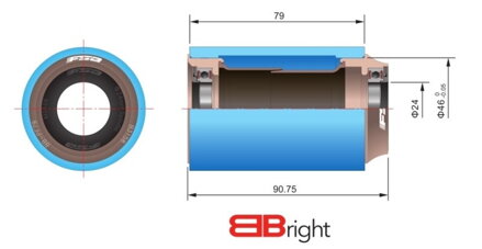 FSA stredové zloženie kľúk M/EXO 24mm na PFBBright