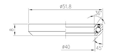 FSA ložisko hl. zloženia-TH-073 ACB 36°x45° 1.5 Single S MR127-OD 51.8