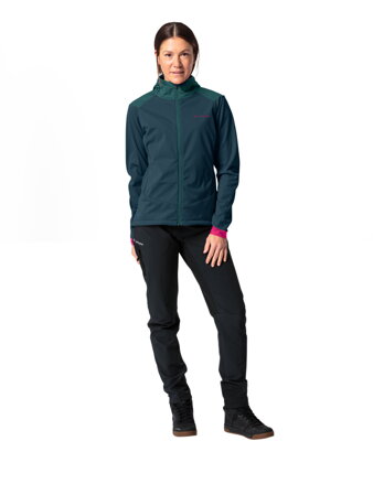 Vaude cyklistická bunda Qimsa Softshell, dámska, dark sea